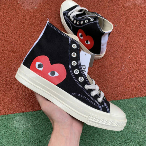 Converse Chuck Taylor All Star 70 HiComme des Garçons Play Black - Imagem 2