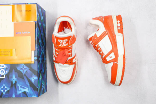 Louis Vuitton Trainer Monogram Denim Orange - Imagem 6