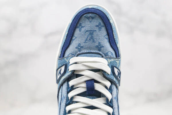 Louis Vuitton Trainer Sneaker Denim Monogram - Imagem 3