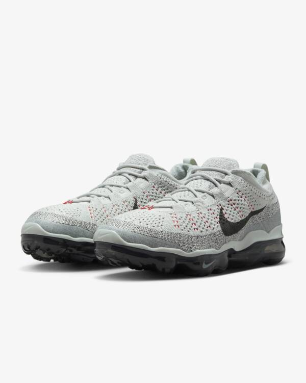 Nike Air VaporMax 2023 Flyknit Light Silver/Picante Red - Imagem 4