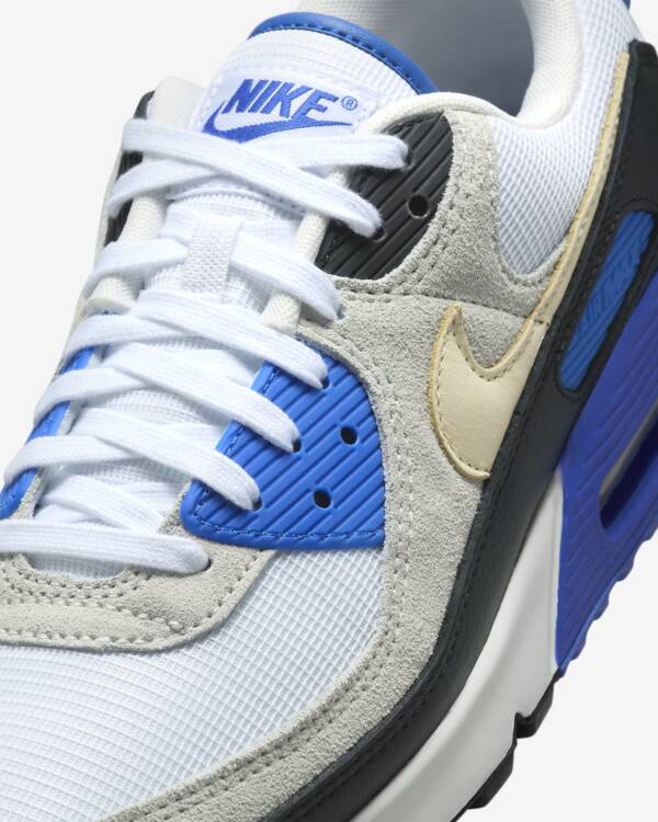 Nike Air Max 90 Premium Branco/Azul - Imagem 5