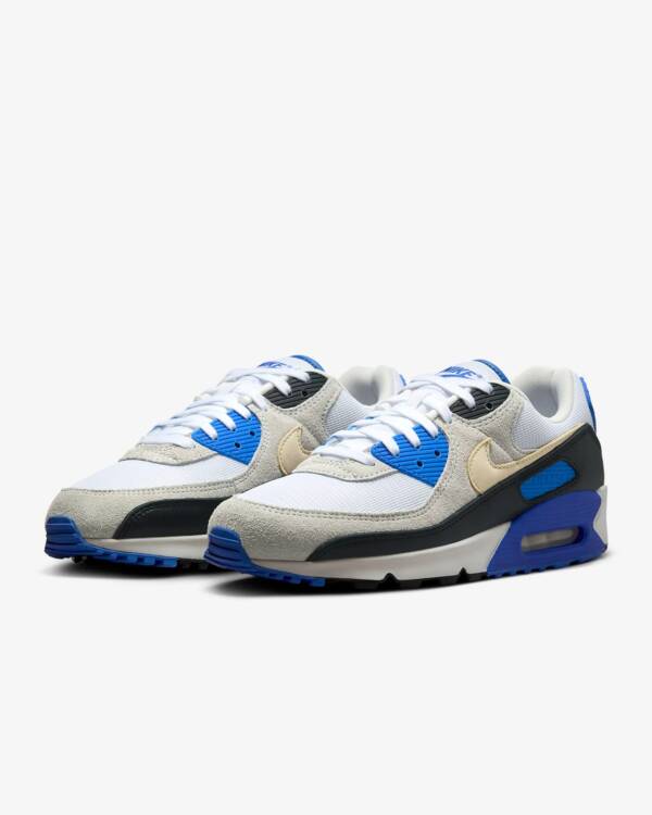 Nike Air Max 90 Premium Branco/Azul - Imagem 4