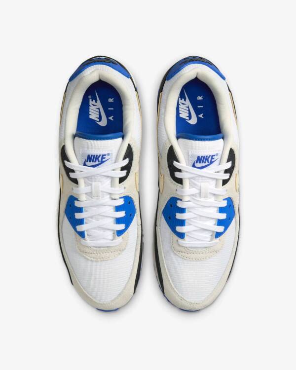 Nike Air Max 90 Premium Branco/Azul - Imagem 3