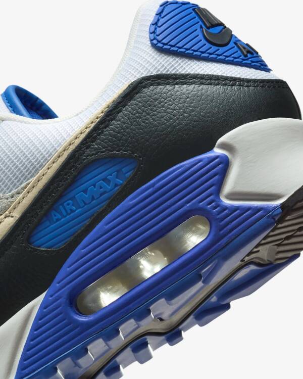 Nike Air Max 90 Premium Branco/Azul - Imagem 6