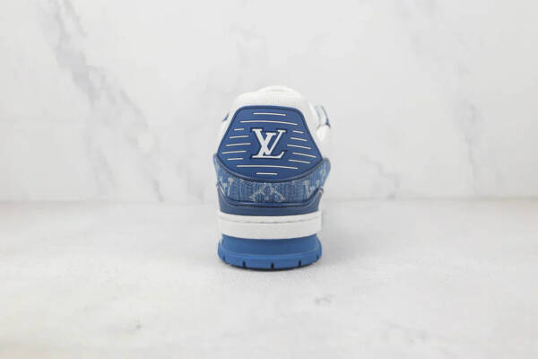 Louis Vuitton LV Trainer Monogram Denim White Blue - Imagem 7
