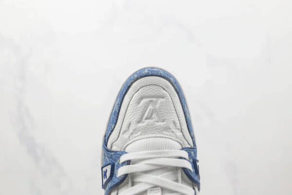 Louis Vuitton LV Trainer Monogram Denim White Blue - Imagem 5