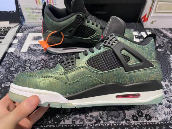 Air Jordan 4 Green Laser - Imagem 4